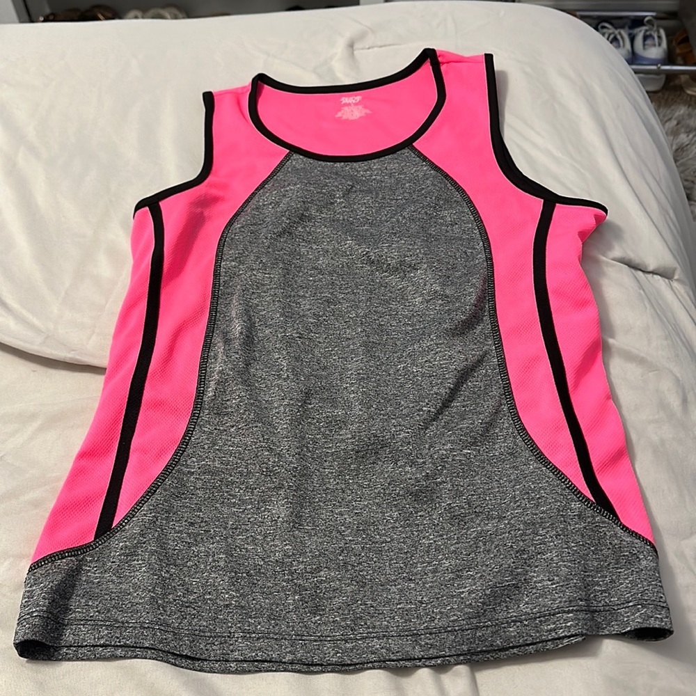 Grey/Pink athletic tank